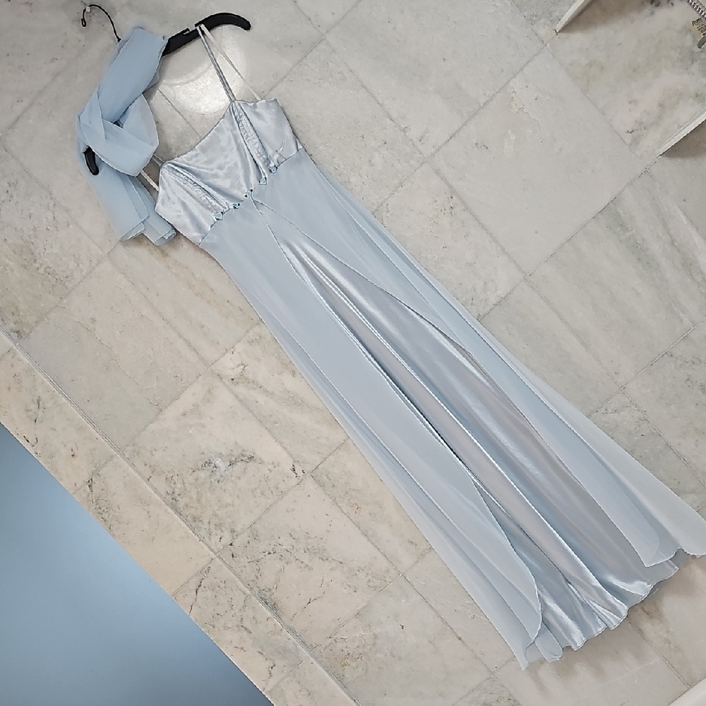 Fiesta Sky Blue Maxi Dress